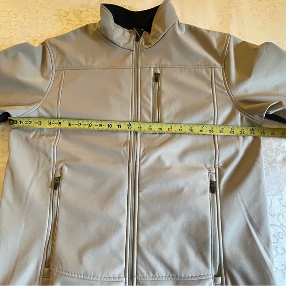 Redhead Softshell Wind Water Resistant Full Zip Tan Black Fleece Lined Jacket - Picture 11 of 13